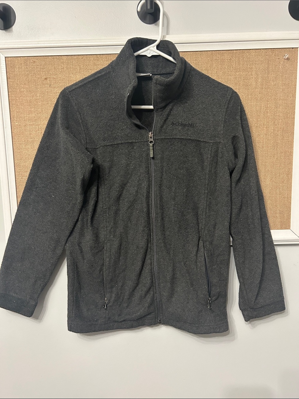 Columbia Dark Gray Kids Full-Zip Fleece Jacket
